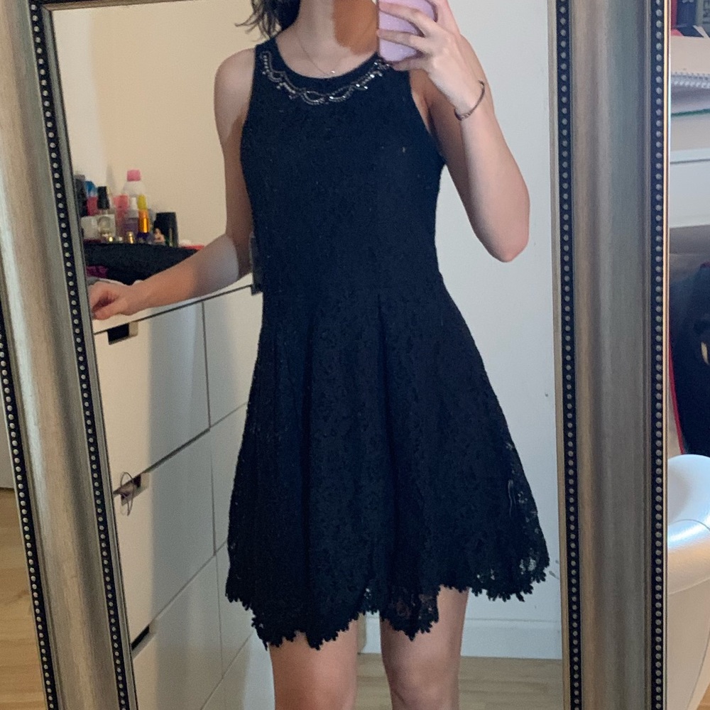 Black lace dress